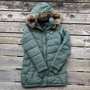 Roxanne Army Green Puffer Coat